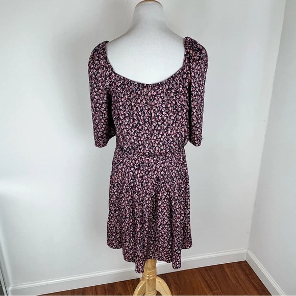 Rebecca Taylor Francesca Square Neck Floral Dress Size 6 - Picture 10 of 12
